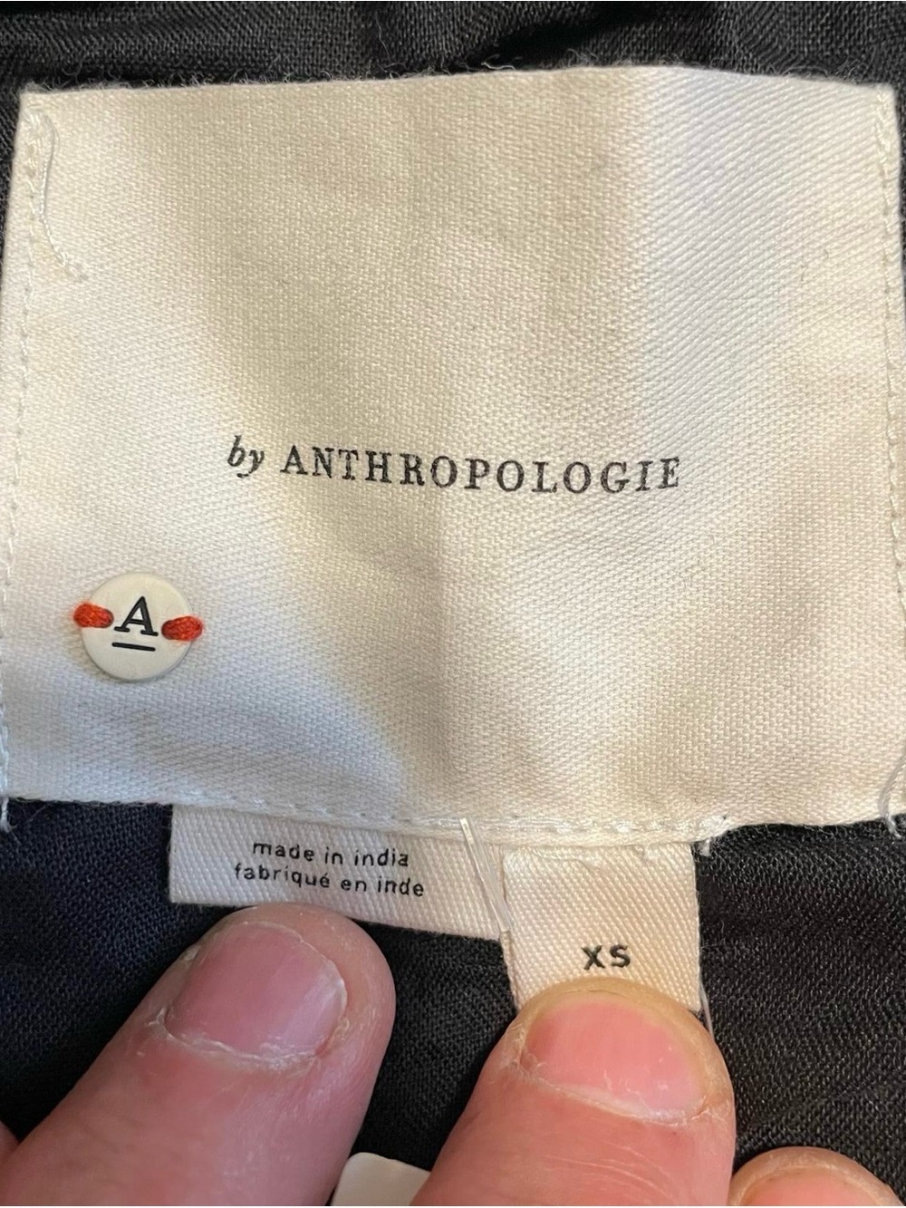 Anthropologie Black Quilted Button-Front Vest - Picture 2 of 5